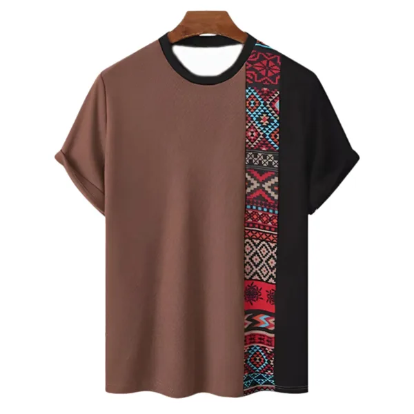 T-shirt africain au style contemporain pour homme