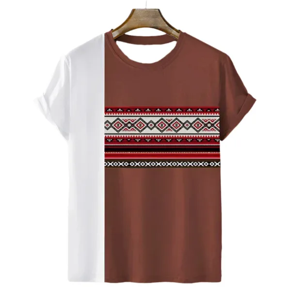 T-shirt homme avec graphique tribal coloré