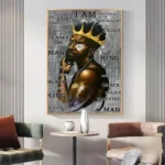 Œuvre abstraite avec motifs africains