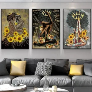 Tableau moderne sur thème africain