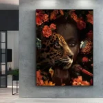 Tableau Acrylique Africain en couleurs vives