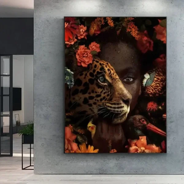 tableau-acrylique-africain-1 Tableau Acrylique Africain en couleurs vives