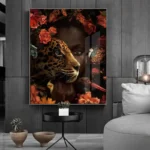 Art africain contemporain sur toile acrylique