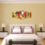 Tableau d'art africain, couleurs vives et design authentique
