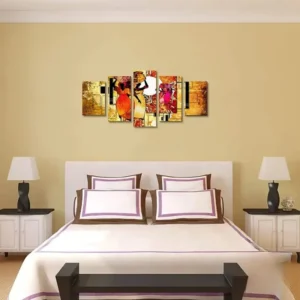 Tableau d'art africain, couleurs vives et design authentique
