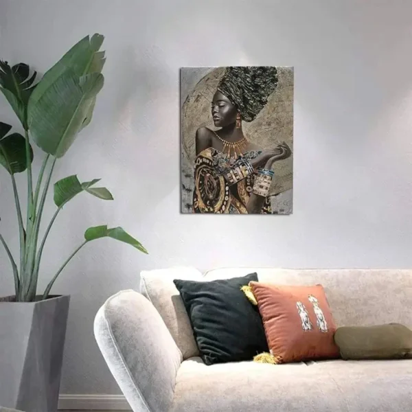 Art africain coloré avec motifs uniques et expressifs