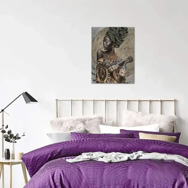 Tableau mural inspiré par les traditions africaines