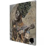 Tableau décoratif africain aux teintes éclatantes