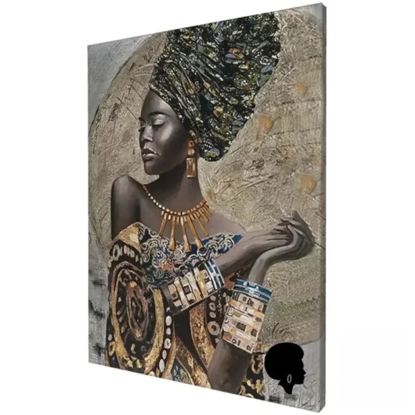 Tableau décoratif africain aux teintes éclatantes