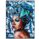 Tableau contemporain aux motifs africains