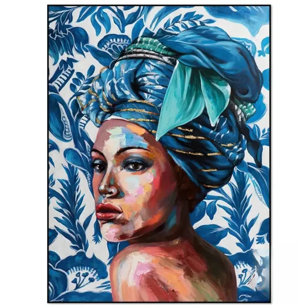 Tableau contemporain aux motifs africains