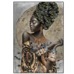 Tableau unique avec touches culturelles africaines