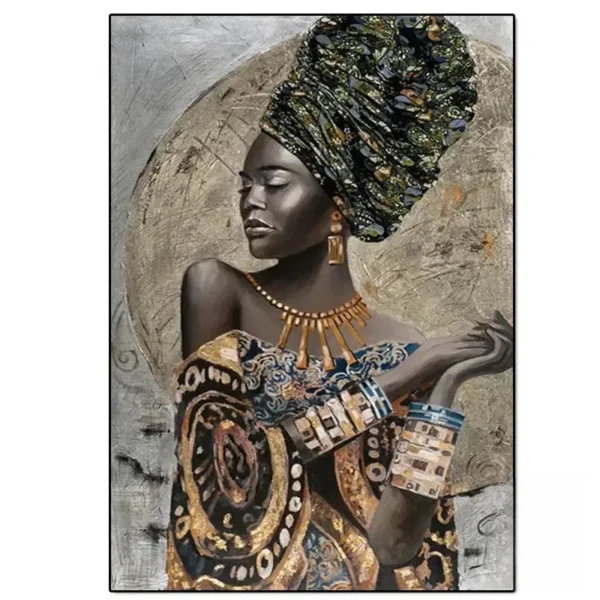 Tableau unique avec touches culturelles africaines