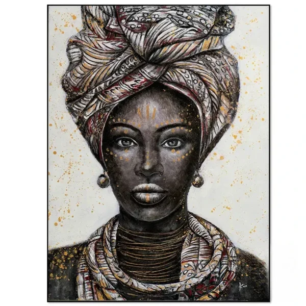 Tableau contemporain aux influences africaines