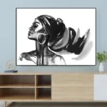 Tableau de style africain vibrant et expressif