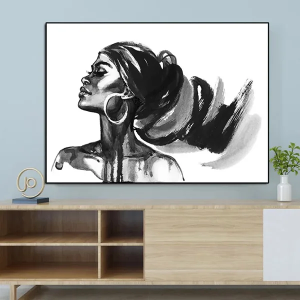 Tableau de style africain vibrant et expressif