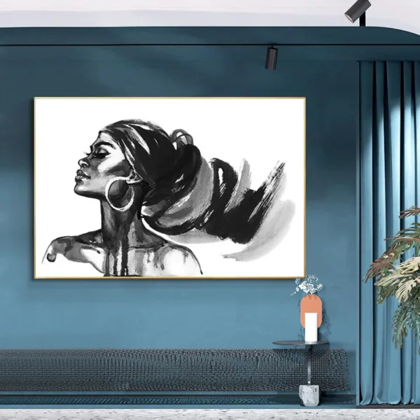 Oeuvre d'art africain contemporaine en plusieurs couleurs