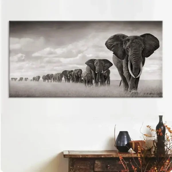 Décoration murale inspirée de l'éléphant, symbole africain