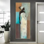 Art mural africain avec motifs ethniques riches