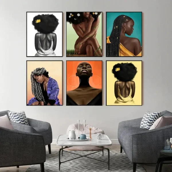 tableau-africain-femme-1 Tableau Africain Femme - art mural coloré