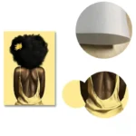 Art africain de femme en couleurs chaudes