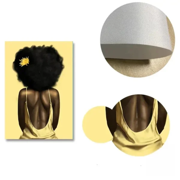 Art africain de femme en couleurs chaudes