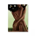 Peinture sur toile, femme africaine moderne
