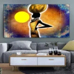 Tableau contemporain inspiré par l'Afrique