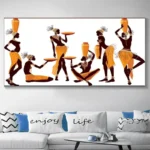 Tableau géant d'inspiration africaine