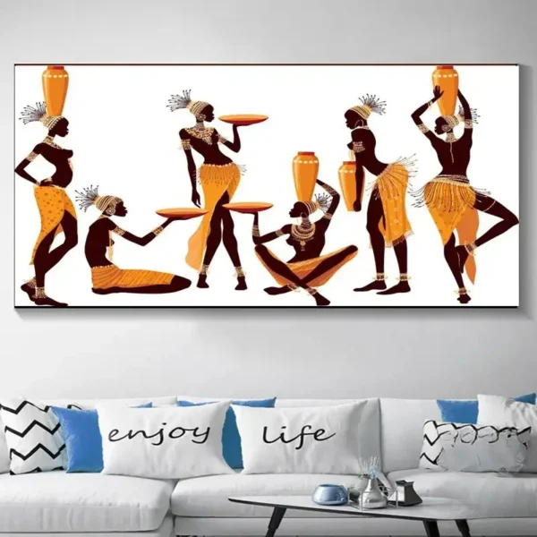 Tableau géant d'inspiration africaine