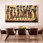 Tableau mural africain au style unique