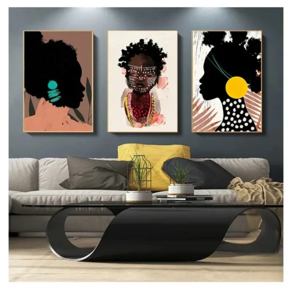 tableau-africain-moderne-1 Tableau Africain Moderne en style contemporain