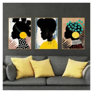 Art mural africain avec des motifs vibrants