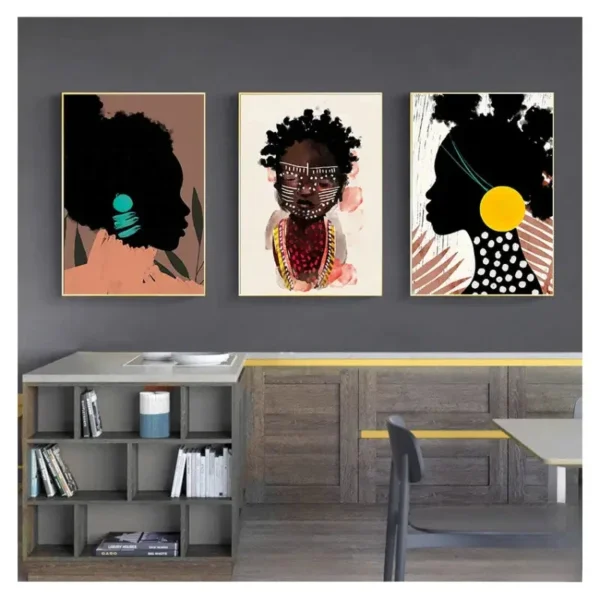 Tableau moderne inspiré par l'art africain