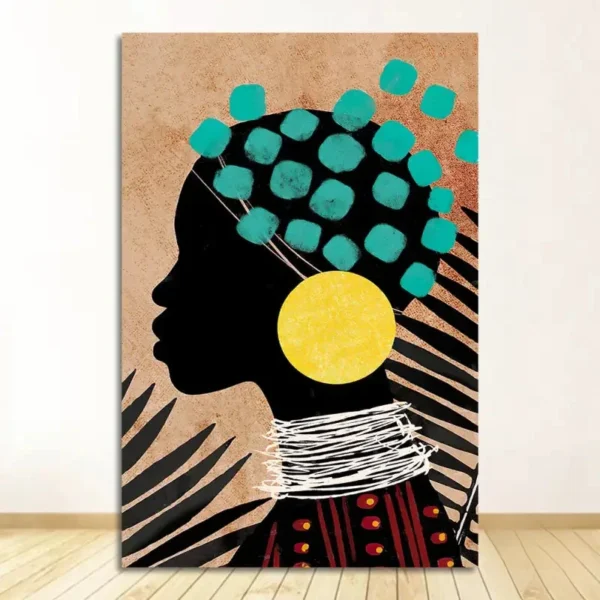 Tableau original évoquant la culture africaine