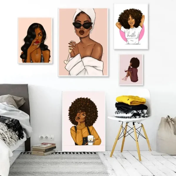 tableau-africaine-1 Tableau Africaine décoratif en style afro-chic