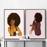 Art mural africain coloré pour décoration intérieure