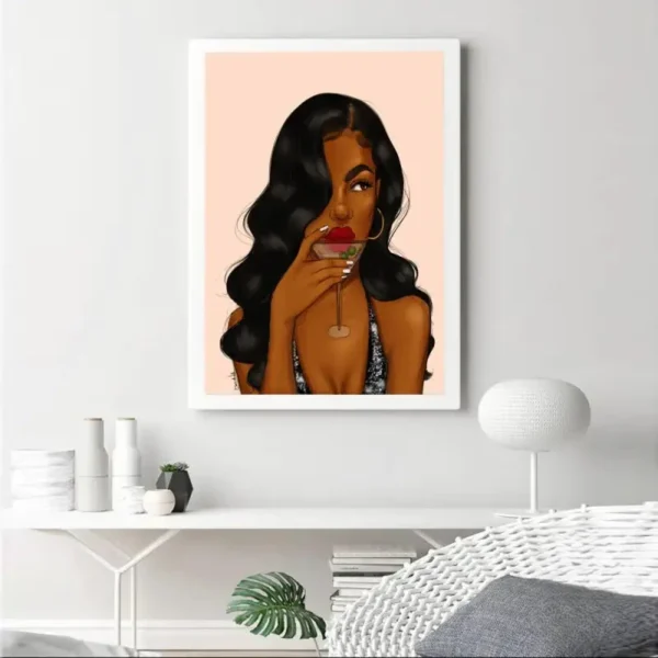 Tableau inspiré de motifs africains traditionnels