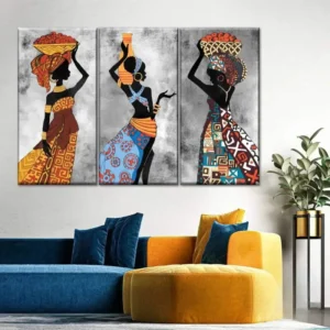 Art africain contemporain avec couleurs vives