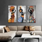 Décoration africaine, tableau coloré pour intérieur