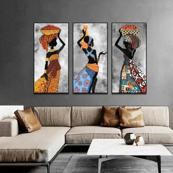 Décoration africaine, tableau coloré pour intérieur