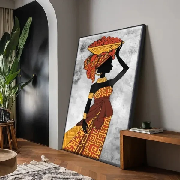 Œuvre d'art couleur sur thème africain