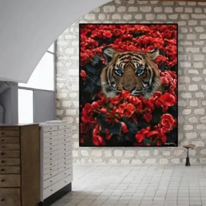 Tableau contemporain avec motifs africains traditionnels