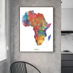 Tableau Afrique coloré représentant la richesse culturelle