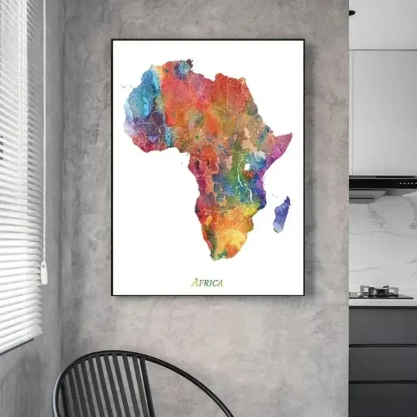 tableau-afrique-1 Tableau Afrique coloré représentant la richesse culturelle