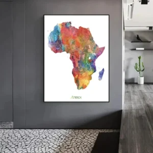 Art mural africain inspiré par les paysages d'Afrique