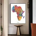 Tableau décoratif africain avec motifs traditionnels