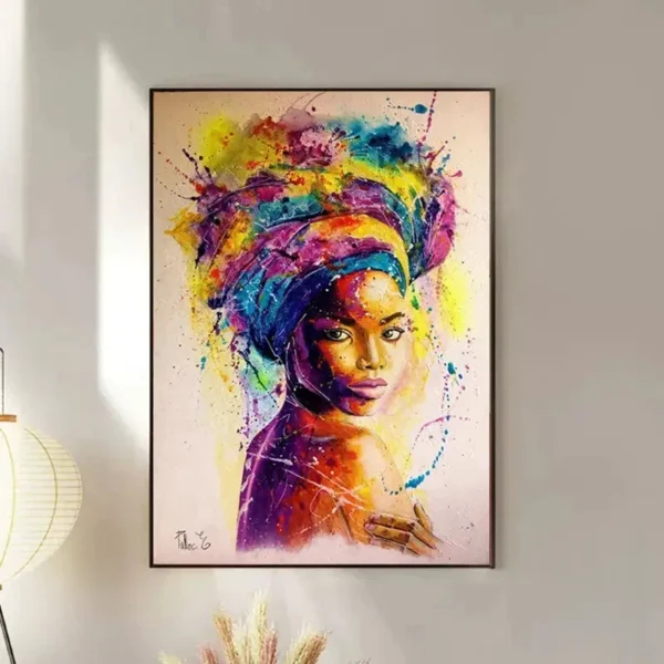 Art mural Afro inspiré par les traditions africaines