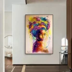 Tableau décoratif Afro avec des éléments ethniques