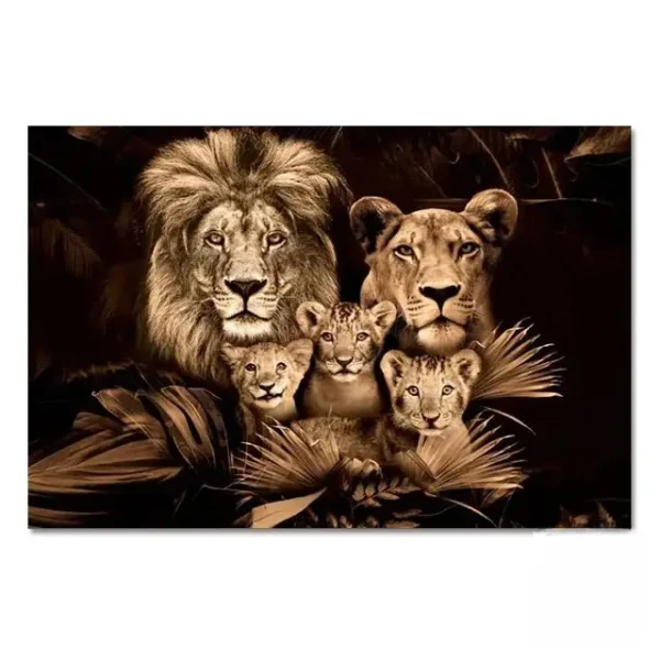Tableau coloré d'animaux d'Afrique